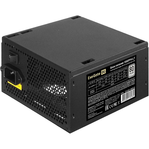 Блок питания Exegate 1000PPH-LT 1000 Вт, retail, черный, [ex292146rus-s]